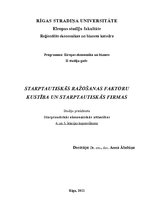 Konspekts 'Starptautiskā ražošanas faktoru kustība un starptautiskās firmas', 1.