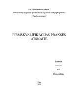 Prakses atskaite 'Prakse tiesā, tiesas kancelejā', 1.