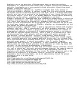 Eseja 'Bioplastics: Polylactide aliphatic copolymer', 1.