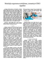 Referāts 'Muskuļu noguruma noteikšana, izmantojot EMG signālus', 1.