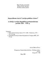 Referāts 'Latvijas Republikas parlamentārisma periods 1920.–1934.gads', 1.