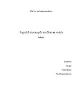 Referāts 'Joga kā stresa pārvarēšanas veids', 1.