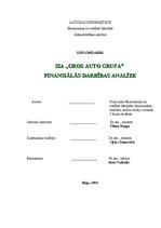 Diplomdarbs 'Finansiālā stāvokļa analīze SIA "Gros Auto Grupa"', 1.