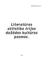 Referāts 'Literatūras attīstība trijos dažādos laika posmos', 1.