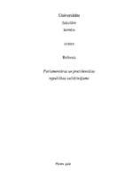Referāts 'Parlamentāras un prezidentālas republikas salīdzinājums', 1.