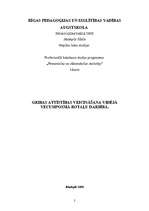 Referāts 'Gribas attīstības veicināšana vidējā vecumposmā rotaļu darbībā', 1.