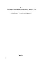 Eseja 'Komunikācijas nozīme indivīda, organizācijas un sabiedrības dzīvē', 1.