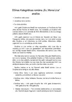 Eseja 'Dž.Kalogridisas romāna "Es, Mona Liza" analīze', 1.