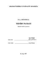 Konspekts 'Tiesību pamati', 1.