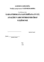 Diplomdarbs 'Gada pārskata sastādīšana un tā analīze vairumtirdzniecības uzņēmumā', 1.