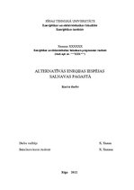 Referāts 'Alternatīvās energoapgādes iespējas Salnavas pagastā', 1.