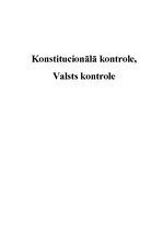 Referāts 'Konstitucionālā kontrole, Valsts kontrole', 1.