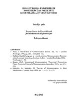 Konspekts 'Ievads komunikācijas teorijās. Otrais kopsavilkums', 1.