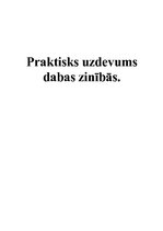 Paraugs 'Praktisks uzdevums dabas zinībās', 1.