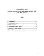 Referāts 'Latvijas kultūras vēsture laika posmā no 1991.gada līdz 2002.gadam', 1.
