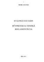 Diplomdarbs 'Būvprojekta tiesiskā reglamentācija', 1.