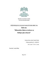 Referāts 'Klimatisko faktoru ietekme uz  Baltijas jūras līmeni', 1.