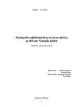 Referāts 'Klaiņojošie mājdzīvnieki un ar tiem saistītās problēmas Salaspils pilsētā', 1.