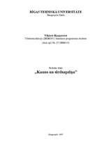 Eseja 'Kauns un sirdsapziņa', 1.