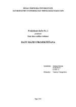 Konspekts 'Datu bāzes projektēšana', 1.