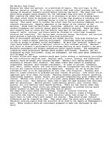 Eseja 'The Perfect High School', 1.