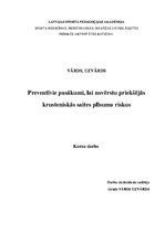 Referāts 'Preventīvie pasākumi, lai novērstu priekšējās krusteniskās saites plīsuma riskus', 1.