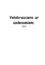 Konspekts 'Velobrauciens ar uzdevumiem', 1.