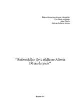 Referāts 'Reformācijas ideju atklāsme. Alberta Dīrera daiļrade', 10.