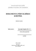 Referāts 'Dokumentu pārvaldības kārtība', 1.