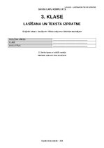 Paraugs '3. klase, lasīšana un teksta izpratne', 1.