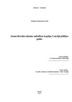 Referāts 'Jauno literātu talantu attīstības iespējas Latvijā pēdējos gados', 1.
