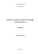 Referāts 'Mediācijas tiesiskie aspekti civiltiesisku strīdu risināšanā', 1.