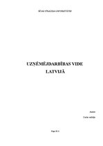 Konspekts 'Uzņēmējdarbības vide Latvijā', 1.