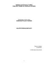 Referāts 'Administratīvās tiesības. Valsts pārvaldes akti', 1.