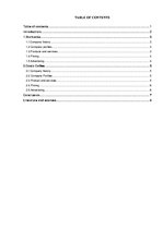 Konspekts 'A Comparison of Two Rival Companies. "Starbucks" and "Costa Coffee"', 1.