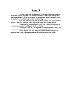 Eseja 'I am Eighteen', 1.