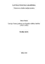 Referāts 'Latvijas Tautas padomes un Pagaidu valdības darbība (1919.-1920.)', 1.