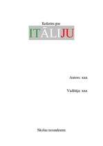 Referāts 'Itālija', 1.