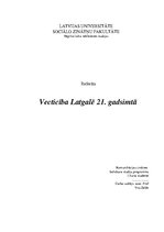 Referāts 'Vecticība Latgalē 21.gadsimtā', 1.
