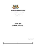 Konspekts 'Vispārīgā metroloģija', 1.