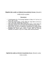 Eseja 'Digitālie tīklu mediji un tiešsaistes komunikāciju formas. Alternatīvo mediju te', 1.