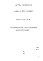 Referāts '''Positivus'' festivāla sociālo mediju kampaņas analīze', 1.
