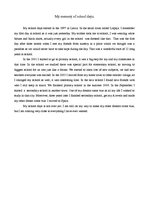 Eseja 'My School Day Memories', 1.