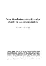 Paraugs 'Rauga šūnu elpošanas intensitātes maiņa atkarībā no dažādiem ogļhidrātiem', 1.