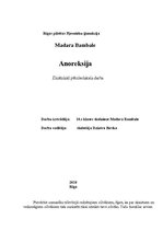 Referāts 'Anoreksija', 1.