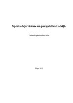 Referāts 'Sporta deju vēsture un perspektīva Latvijā', 1.