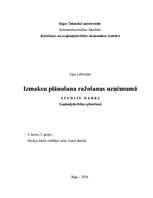 Referāts 'Izmaksu plānošana ražošanas uzņēmumā', 1.