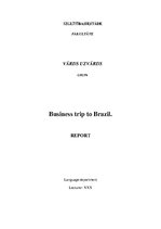 Konspekts 'Business Trip to Brazil', 1.