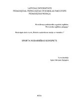 Konspekts 'Sporta nodarbības konspekts', 1.