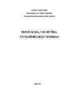 Referāts 'Motivācija, tās būtība un nozīmīgākās teorijas', 1.
